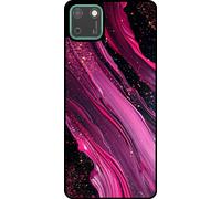 L'étui Smartphonica convient pour Huawei Y5P avec impression marbre - Coque arrière TPU design marbre - Violet Rose
