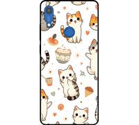 L'étui Smartphonica convient pour Huawei Y6S avec impression de chat - Coque arrière en TPU avec motif de chat