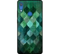 L'étui Smartphonica convient pour Huawei Y6S avec impression de feuilles vertes - Coque arrière en TPU avec motif de feuilles vertes