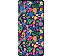 L'étui Smartphonica convient pour Huawei Y6S avec impression de fleurs - Coque arrière TPU design fleuri