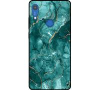 L'étui Smartphonica convient pour Huawei Y6S avec impression marbre - Coque arrière TPU design marbre - Or Vert