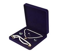 LETURE Boîte à bijoux en velours pour bracelet, collier, boucles d'oreilles, bague Bleu