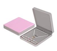 LETURE Boîte à bijoux en velours pour bracelet, collier, boucles d'oreilles, bague Gris/rose