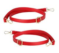 LETURE Lot de 2 sangles de rechange en cuir synthétique pour sac à main pour femme, 68,6 à 119,4 cm (2 pièces, rouge)