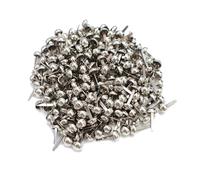 Leucasa 250 Pièces Attaches Parisiennes 8X17mm Mini Brads pour Les Loisirs Créatifs, l'Artisanat, Les Fournitures Artistiques et Les Fournitures Scolaires pour Le Bricolage (Argent)