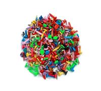 Leucasa 250 Pièces Attaches Parisiennes 8X17mm Mini Brads pour Les Loisirs Créatifs, l'Artisanat, Les Fournitures Artistiques et Les Fournitures Scolaires pour Le Bricolage (Couleur)