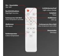 Leuchten Ceiling Light Starry Sky Plafonnier À Gradation Température De Couleur Réglable Lampe De Surface Télécommande Blanc Diamètre 280 X 40 Mm