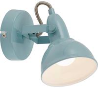 Leuchten ¿ Lampe Murale, Spot Mural Avec Double Bras Rotatif Et Pivotant Spot Au Design Rétro/Vintage, Culot: E14 40 W Max., Métal, Dimensions: 15,6 X 10 Cm, Couleur: Menthe/Blanc