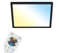 Leuchten - Panneau Led, Plafonnier À Intensité Variable, Plafonnier Avec Rétro-Éclairage, Télécommande, 18 W, 2400 Lm, Blanc/Noir, 293 X 293 X 28 Mm (L X L X H)