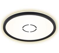 Leuchten - Plafonnier Led,Lampe De Plafond Avec Effet De Rétroéclairage,18 W,2.400 Lumen,4.000 Kelvin,Rond,Blanc Et Noir,Ø 29,3cm