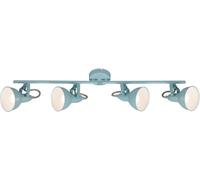 Leuchten - Plafonnier,Projecteur 4-Flammes,Projecteur Rotatif Et Pivotant,Rétro/Vintage,4 X E14,40 Watt,Métal,Blanc Menthe,790x190mm (Lxh)