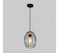 Leuchten Suspension Black Cage Kitchen Island Pendant Light, E26/E27 Base Industrial Ceiling Hanging Lamp For Hallway Entryway Porch Bedroom Dining Living Room