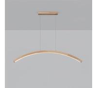 Leuchten Suspension Linear Wood Kitchen Island LED Pendant Light, Modern Solid Ceiling Hanging Lamp For Aisle Farmhouse Bedroom Living Room