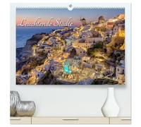 Leuchtende Städte (hochwertiger Premium Wandkalender 2026 DIN A2 quer), Kunstdruck in Hochglanz: Das Stadtlicht bringt Städte zum Leuchten. Sie ... Orte in ein leuchtendes Meer aus Farben.