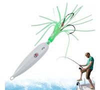 Leuchtende Tintenfisch -Jig -Haken, Leuchtende Fischköder | Künstliches Licht Auf Fischerei Bärchenköder,Langsame Schüttelfische Fischröcke Für Süßwasser Und Salzwasser Klopfen
