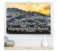 Leuchtfeuer der norwegischen Küste (hochwertiger Premium Wandkalender 2026 DIN A2 quer), Kunstdruck in Hochglanz: Der Kalender beinhaltet die ... Leuchtfeuer und Leuchttürme Norwegens