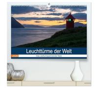 Leuchttürme der Welt (hochwertiger Premium Wandkalender 2026 DIN A2 quer), Kunstdruck in Hochglanz: Wie eine Lichterkette umspannen unzählige Leuchttürme die Küsten unserer Welt.
