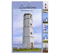 Leuchttürme - Geburtstagskalender (Wandkalender 2026 DIN A2 hoch), CALVENDO Monatskalender: Maritime Navigationshilfen an der Küste der britischen Inseln.