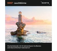 Leuchttürme - KUNTH Postkartenkalender 2027: Hochwertiger Tischkalender mit 53 traumhaften Grußkarten (auch zum Aufhängen)