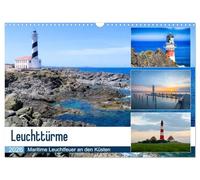 Leuchttürme - Maritime Leuchtfeuer an den Küsten (Wandkalender 2026 DIN A3 quer), CALVENDO Monatskalender: Leuchttürme sind imposante Bauwerke, die ... auch der Seefahrt zur Navigation dienen.