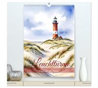 Leuchttürme, Wegweiser der Meere (hochwertiger Premium Wandkalender 2026 DIN A2 hoch), Kunstdruck in Hochglanz: Die Wahrzeichen der Seefahrt
