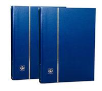 Leuchtturm, 2 Classeurs Albums, 64 pages fond noir, couvertures bleues