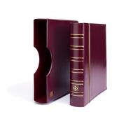 Leuchtturm 300787 Album à Monnaie Grande - Reliure à Anneaux à Personnaliser au Design Classique - Cassette de Protection Incluse - Rouge