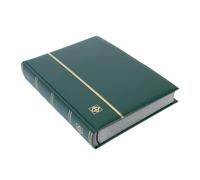 Leuchtturm 306438 Album de Timbres Comfort - DIN A4, 64 Pages, Bande pergaminée, Couverture ouatinée - Vert