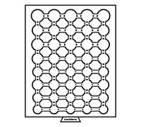 Leuchtturm 309885 MB Boîte à Monnaie pour Capsules - Divers diamètres intérieurs - 5 Jeux de pièces Euro - fumé