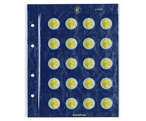 Leuchtturm 312494 Feuilles numismatiques Vista - Feuilles de Collection pour 10 pièces de 2 Euros chacune - Pack de 2