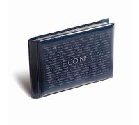 Leuchtturm 314775 Album de Poche Route pour 48 pièces de Monnaie jusqu'à 33 cm de diamètre - Format Horizontal 150 x 105 mm, Couverture Bleue