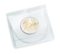 Leuchtturm 316503 Pochettes à Monnaie - Pochettes à Monnaie Format 50 x 50 pour Une pièce de Monnaie jusqu'à 46 mm Ø - 1 Pochette - 100 STK