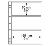 Leuchtturm 316522 Pochettes à Monnaie Numis - 3 Compartiments Transparents pour Billets de Banque - Taille des Compartiments 165 x 70 mm - Paquet de 10