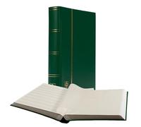 Leuchtturm 317477 Album de Collection de Timbres - Livre à insérer Basic - 64 Pages Blanches DIN A4 - Couverture Verte Non matelassée