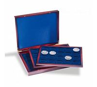 Leuchtturm 318214 Volterra Cassette à Monnaie - 60 pièces de Placement en Argent dans des Capsules à Monnaie - 1 OZ. - 3 Inserts - Couleur Acajou