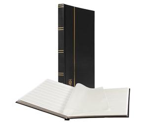 Leuchtturm 324812 Album de Collection de Timbres - Livre à insérer Basic - 32 Pages Blanches DIN A4 - Couverture Non matelassée Noire