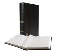 Leuchtturm 325030 Album pour Timbres - Album à Pochettes Basic - 64 Pages Blanches DIN A4, Non rembourré - Couverture Noire