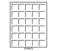 Leuchtturm 326654 MB Boîte à Monnaie 38 x 38 mm - Compartiments angulaires pour 500 OES, 5Mk, Maple Leaf, US Silver $ - fumé