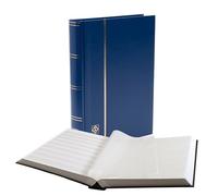 Leuchtturm 327876 Album de Collection de Timbres - Livre à insérer Basic - 64 Pages Blanches DIN A4 - Couverture Bleue Non matelassée