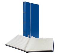 Leuchtturm 331235 Album de collection de timbres - Livre à insérer Basic - 32 pages blanches DIN A4 - couverture bleue non matelassée