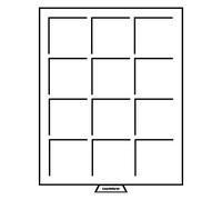 Leuchtturm 331404 MB Boîte à Monnaie 64 x 64 mm - Compartiments angulaires pour pièces de Monnaie, médailles, US 2 x 2 Holder, 10 SFR - fumé