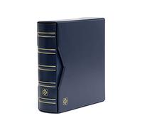 Leuchtturm 333112 Album pour 200 FDC First-Day-Cover ou Lettres en C6, Cassette de Protection Incluse -Bleu
