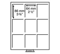 Leuchtturm 335666 Münzbox XL - Compartimentage : 3 x 3 - Format intérieur : 86 x 64 x 22 mm - Compartiments carrés - fumé