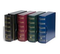 Leuchtturm 337958 Reliure à Anneaux Grande - Album de Collection de Monnaies au Design Classique Gigant - Cassette de Protection Incluse - Vert