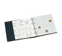 Leuchtturm 337964 Album numismatique Numis - 5 pochettes pour pièces de différentes tailles de 44, 34, 25, 17 mm de diamètre - bleu