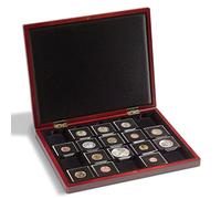Leuchtturm 341012 Volterra DE Luxe - Cassette à Monnaie avec 20 Cases carrées pour Capsules Quadrum et Cadres à Monnaie 50 x 50 mm