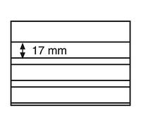 Leuchtturm 341464 Cartes d'insertion pour timbres-poste avec couverture - 3 bandes de PVC transparent - 148 x 105 mm - pack de 100