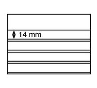 Leuchtturm 341467 Cartes d'insertion pour Timbres-Poste avec Couverture - 4 Bandes de PVC Transparent - 158 x 113 mm - Pack de 100