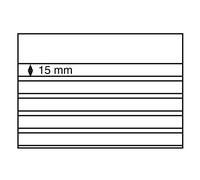 Leuchtturm 341468 Cartes d'insertion pour timbres-poste avec couverture - 5 bandes de PVC transparent - 210 x 148 mm - paquet de 50
