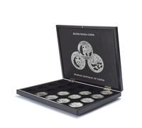 Leuchtturm 344580 Volterra Uno - Coffret pour 20 pièces d'argent Panda Chinois en Capsules - 30,5 x 24,5 cm, Satin, Aspect Noir